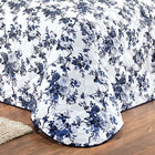 Cobre Leito King Valentina Floral Azul Enxovais Aquarela 3 Pe