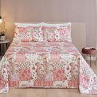 Cobre Leito King Zoe Piquet 3 Peças - Patch Rosê