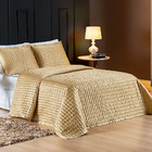 Cobre Leito La Fiori Padrão Dupla Face 3 Peças - Dourado - 10