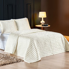 Cobre Leito La Fiori Padrão Dupla Face 3 Peças - Palha - 100%