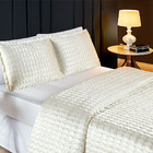 Cobre Leito La Fiori Padrão Dupla Face 3 Peças - Palha - 100%