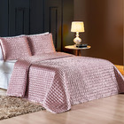 Cobre Leito La Fiori Queen Dupla Face 3 Peças - Rosê - 100% P