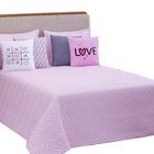 Cobre Leito Liberty 07 Pçs Queen Rosa [f101]