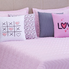 Cobre Leito Liberty 07 Pçs Queen Rosa [f101]