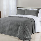 Cobre Leito Liso Solteiro Grafite 200 Fios 100% Algodão 2 Peç