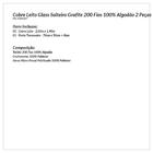 Cobre Leito Liso Solteiro Grafite 200 Fios 100% Algodão 2 Peç