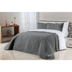 Cobre Leito Liso Solteiro Grafite 200 Fios 100% Algodão 2 Peç