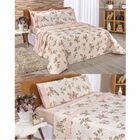 Cobre Leito Magnifik Solteiro + Lençol 5 Peças  - Floral Salm