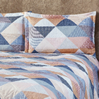 Cobre Leito Matelado Casal Com Porta Travesseiros/ Estampado