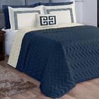 Cobre Leito Mistral Queen 7 Peças Azul Marinho