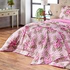 Cobre Leito Munique Floral Púrpura Dupla Face Queen 03 Peças