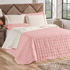 Cobre Leito Pele De Caneiro Casal Padrão Dupla Face Rosê + Jo