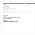 Cobre Leito Pele De Caneiro Casal Padrão Dupla Face Rosê + Jo