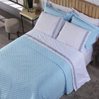 Cobre Leito Piazza King 3 Peças Percal 160 Fios Matelassado