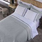 Cobre Leito Piazza Solteiro 2 Peças Percal 160 Fios Matelassa