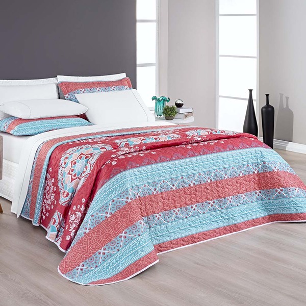 Cobre Leito Picadilly Queen Dupla Face 3 Peças - Grécia