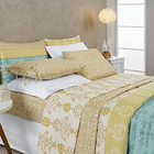 Cobre Leito Poeme Padrão Dupla Face 3 Peças - Capri