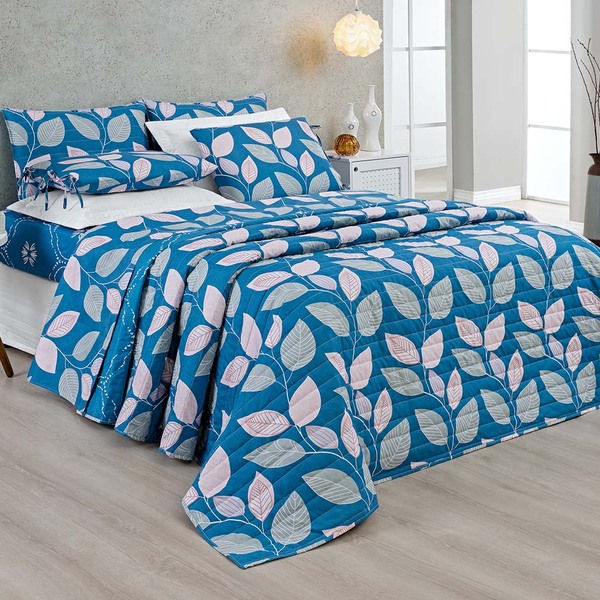 Cobre Leito Poeme Padrão Dupla Face 3 Peças - Hana
