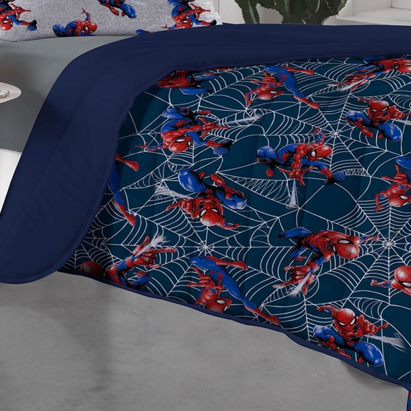 Cobre Leito Portallar Solteiro Malha Misto Spider-man Teia 16