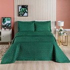 Cobre Leito Prático King Dupla Face 3 Peças - Esmeralda - 100