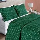 Cobre Leito Prático King Dupla Face 3 Peças - Esmeralda - 100