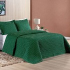 Cobre Leito Prático King Dupla Face 3 Peças - Esmeralda - 100