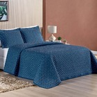 Cobre Leito Prático King Dupla Face 3 Peças - Marinho - 100%