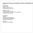 Cobre Leito Queen 100% Algodão Cinza 200 Fios + Jogo De Cama