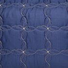 Cobre Leito Queen 200 Fios Porcelana Azul Marinho Casaborda 3