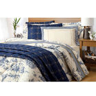 Cobre Leito Queen 200 Fios Porcelana Azul Marinho Casaborda 3