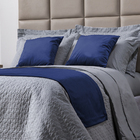 Cobre Leito Queen 3 Pçs Tous Les Jours 200 Fios - Cinza Nevoa