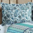 Cobre Leito Queen Alecrim Percal 3 Peças - Azul