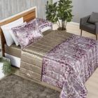 Cobre Leito Queen Amira Cetim 3pç Rosa