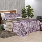 Cobre Leito Queen Amira Cetim 3pç Rosa