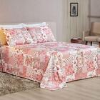 Cobre Leito Queen Antique Piquet 3 Peças Rosê