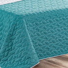 Cobre Leito Queen Azul / Branco Dupla Face + Jogo De Cama - 9