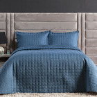 Cobre Leito Queen Basic 300 Fios 7 Peças - Azul Butterfly - 1