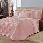 Cobre Leito Queen Belga Micropercal 200 Fios 7 Peças - Rosê