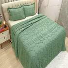 Cobre Leito Queen Bouke Dupla Face 3pçs Verde