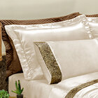 Cobre Leito Queen Cetim Charmousse Safari 7 Peças - Palha