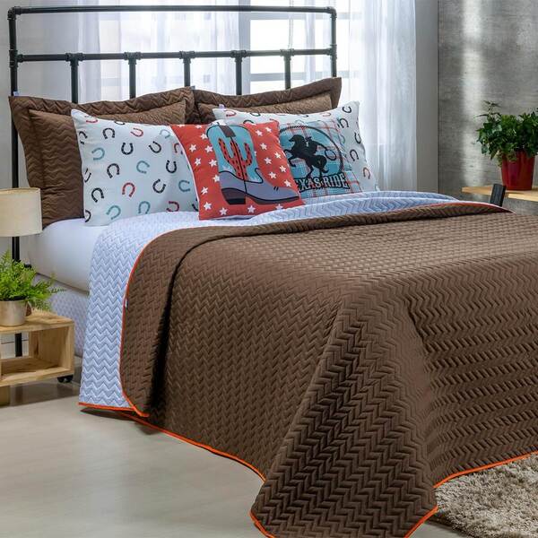 Cobre Leito Queen Colorful Dupla Face 200 Fios 7 Peças - Texas