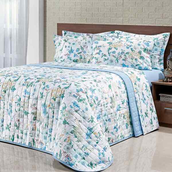 Cobre Leito Queen Dora Percal 200 Fios 100% Algodão 3 Peças -