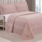 Cobre Leito Queen Encanto Bordado Inglês Percal 3pç 100% Poli