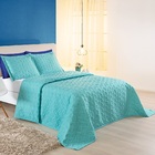 Cobre Leito Queen Florency Micropercal 200 Fios 3 Pçs Azul