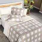 Cobre Leito Queen Ivy Micropercal 200fios 3pç Cáqui