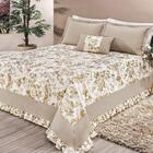 Cobre Leito Queen Julia Percal 180 Fios 5 Pçs - Avelã