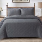 Cobre Leito Queen Lume Dupla Face 3pç 100% Poliéster - Cinza