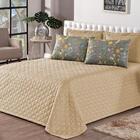 Cobre Leito Queen Maldivas Microfibra 7 Peças - Caqui