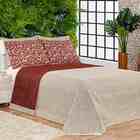Cobre Leito Queen Marau Dupla Face Jacquard Rustico 3 Peças -