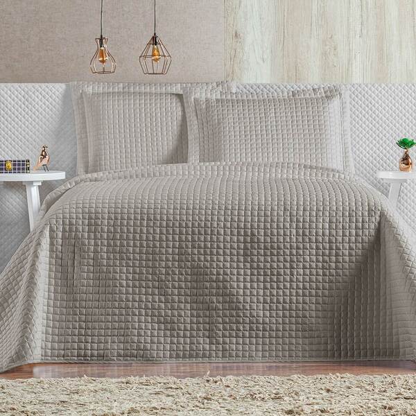 Cobre Leito Queen Plata Micropercal 200 Fios 3 Peças - Bege -